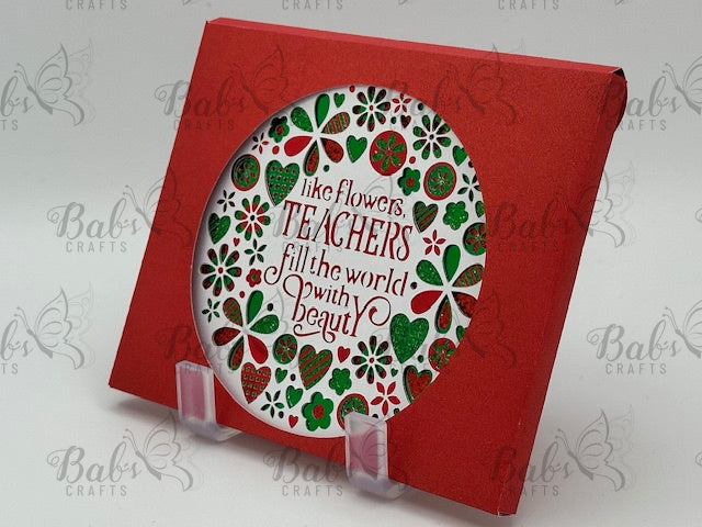 Teacher Appreciation 3D Layered Easel Card