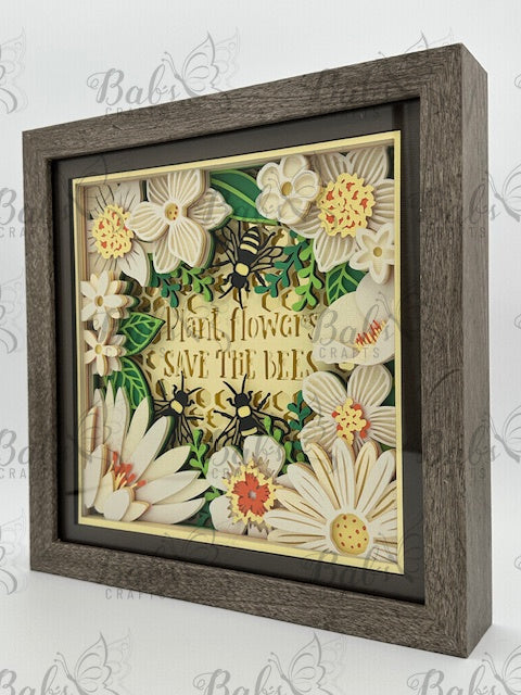 Save The Bees 3D Shadow Box