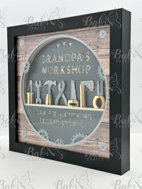 Grandpa's Workshop 3D Shadow Box