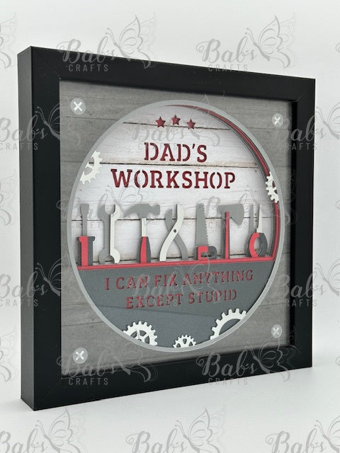 Dad's Workshop Layered Shadow Box
