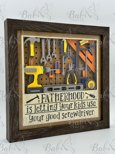 Fatherhood Layered Shadow Box