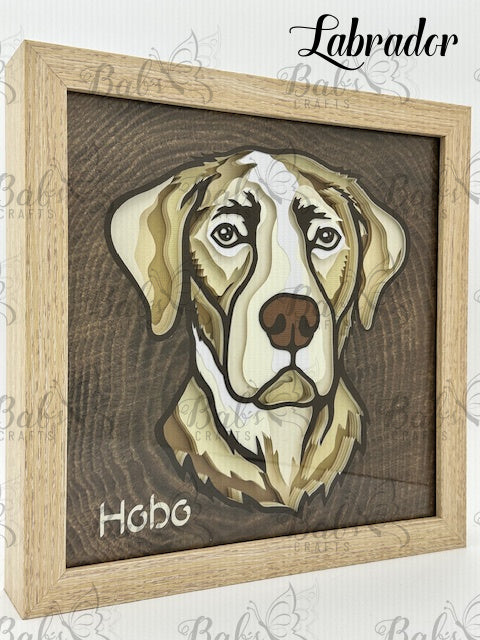 Colorful Dog 3D Shadow Box (80 Dog Breeds Available)