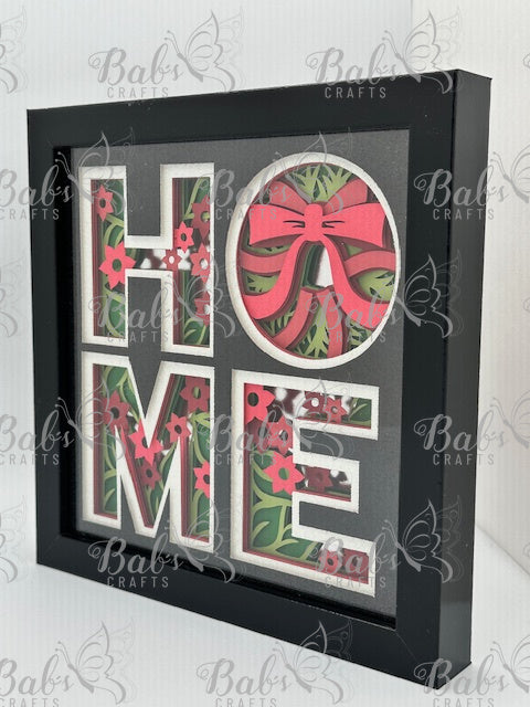 HOME 3D Christmas Shadow Box