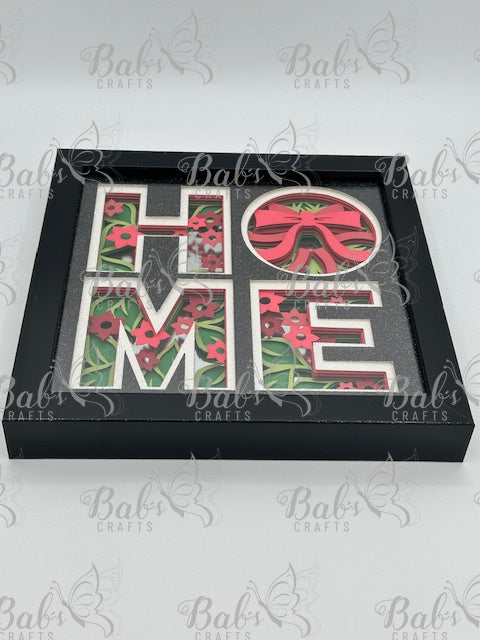 HOME 3D Christmas Shadow Box