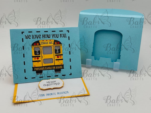 School Bus Driver Christmas Easel Card