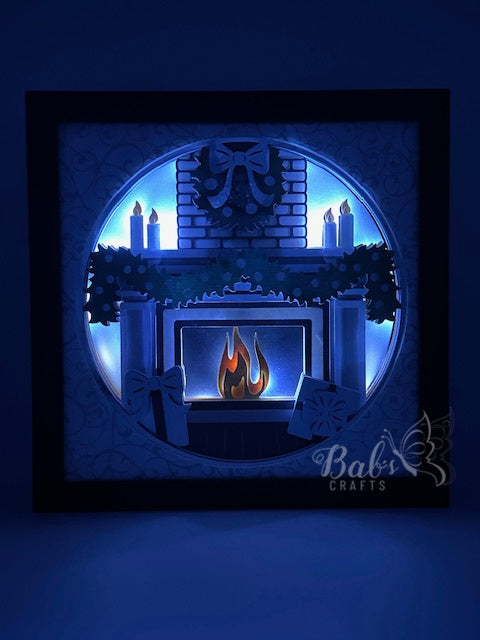 Christmas Mantle 3D Lighted Shadow Box