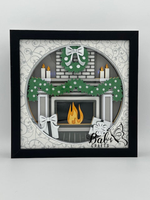 Christmas Mantle 3D Lighted Shadow Box