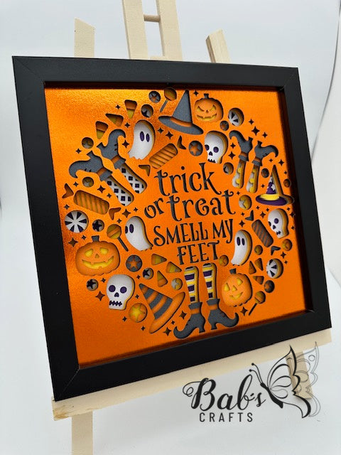 Trick or Treat Smell My Feet Shadow Box