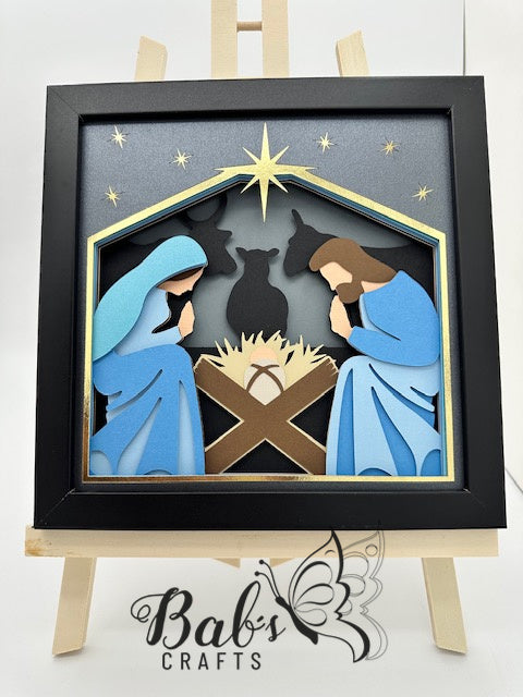 Nativity Scene Shadow Box