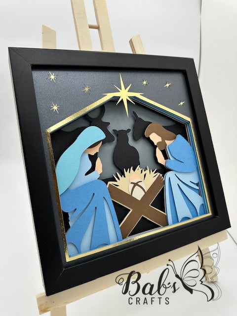 Nativity Scene Shadow Box