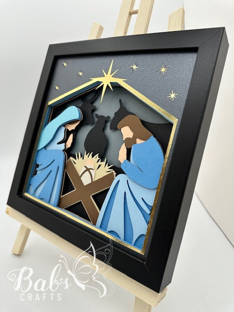 Nativity Scene Shadow Box