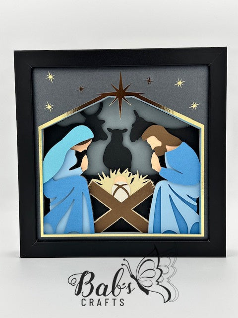 Nativity Scene Shadow Box