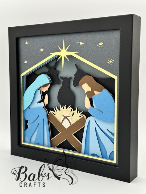 Nativity Scene Shadow Box