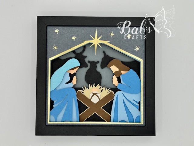 Nativity Scene Shadow Box