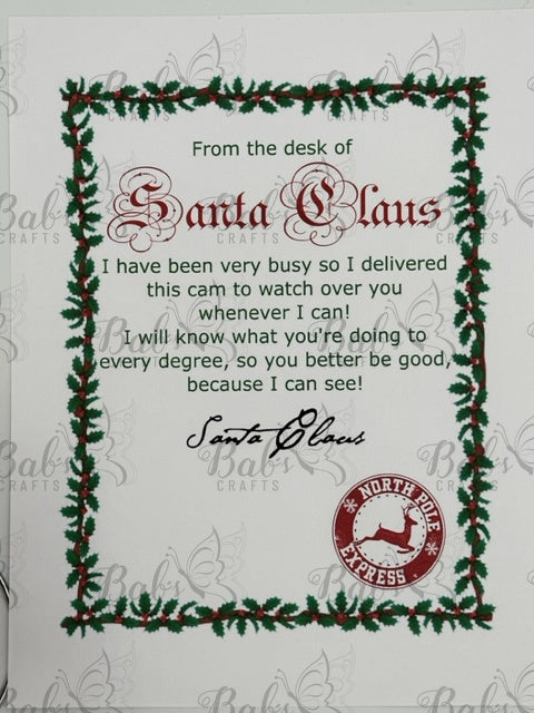 Santa Cam with Letter From Santa