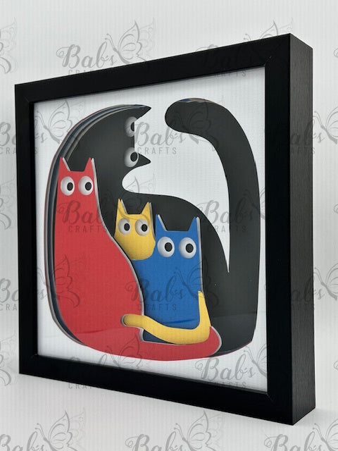 Modern Cat Shadow Box