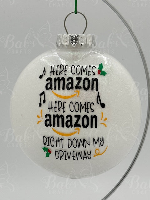 Here Comes Amazon Ornament (FREE Personalization)