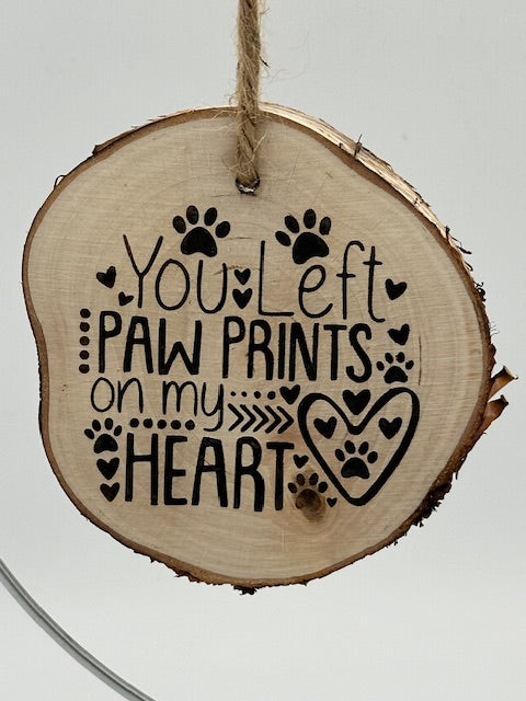 Paw Prints On My Heart Decoration