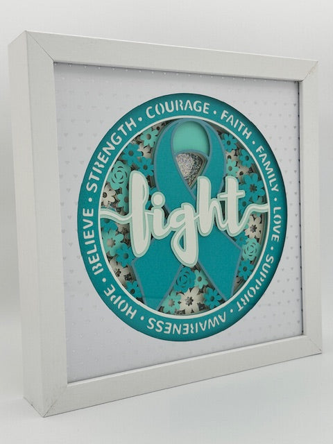 Cancer Shadow Box FIGHT Cancer Awareness Shadow Box – Bab's Crafts