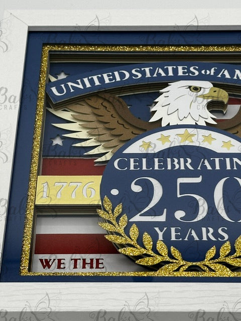 250th Anniversary Patriotic Shadow Box