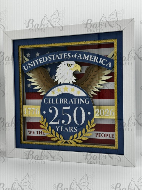 250th Anniversary Patriotic Shadow Box