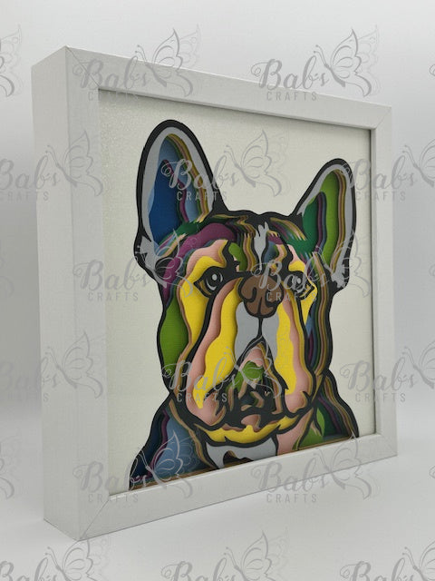 Colorful Dog 3D Shadow Box (79 Dog Breeds Available)