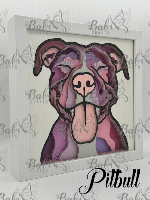 Colorful Dog 3D Shadow Box (79 Dog Breeds Available)