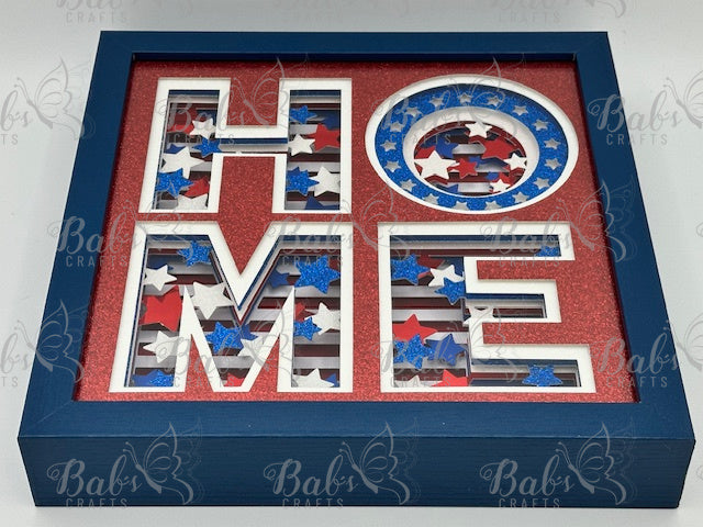 Patriotic HOME 3D Shadow Box