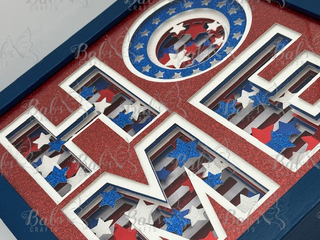 Patriotic HOME 3D Shadow Box