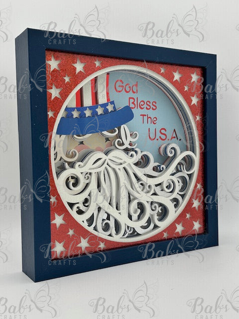 Uncle Sam 3D Shadow Box