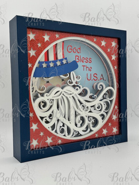 Uncle Sam 3D Shadow Box