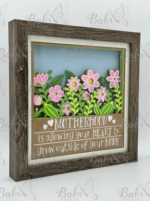 Motherhood 3D Shadow Box (Personalized)