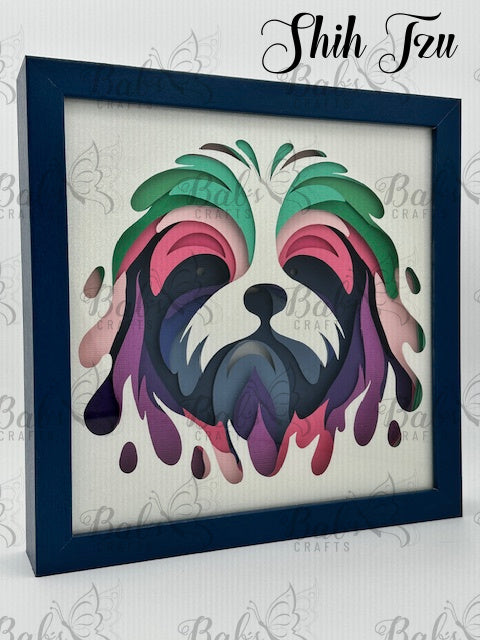 Contemporary Dog 3D Shadow Box (15 Breeds Available)