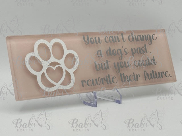 Change a Dog's Past Glass Tile