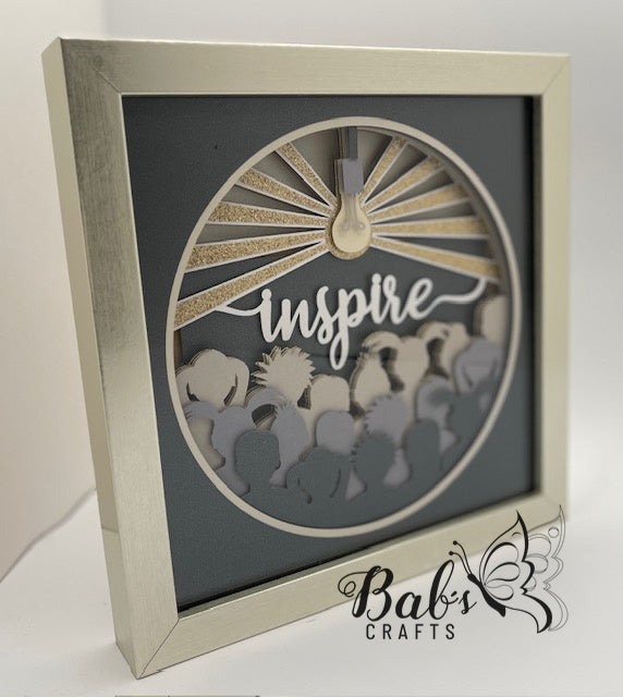 Inspire Shadow Box for teachers / Troop Leaders / Sunday School Teachers / Coaches